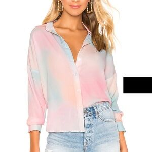 Super down Pastel Button-Up Blouse